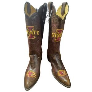 NWT Iowa State University Game Day Western Cowboy Boots College NCAA Womens 6.5B